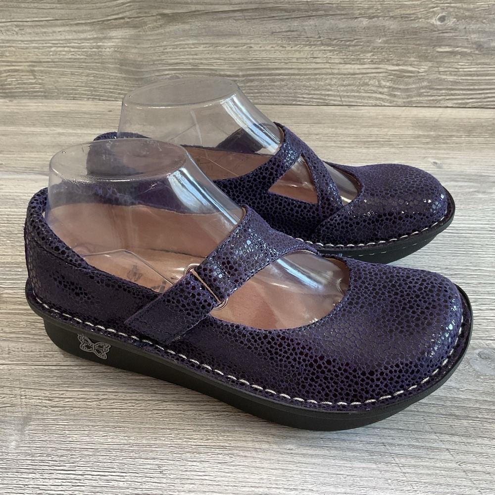 Alegria Dayna 563 Mary Jane womens size 36 EU 6-6.5 US Purple blueberry Leather